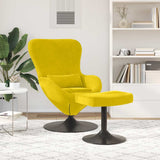 Vidaxl egg chair met voetsteun geel fluweel