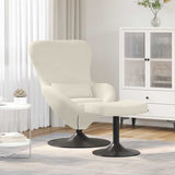 Vidaxl egg chair met voetsteun crème fluweel