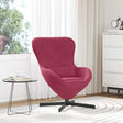 Vidaxl eivormige stoel wijnrood 63 x 73 x 90 cm fluweel