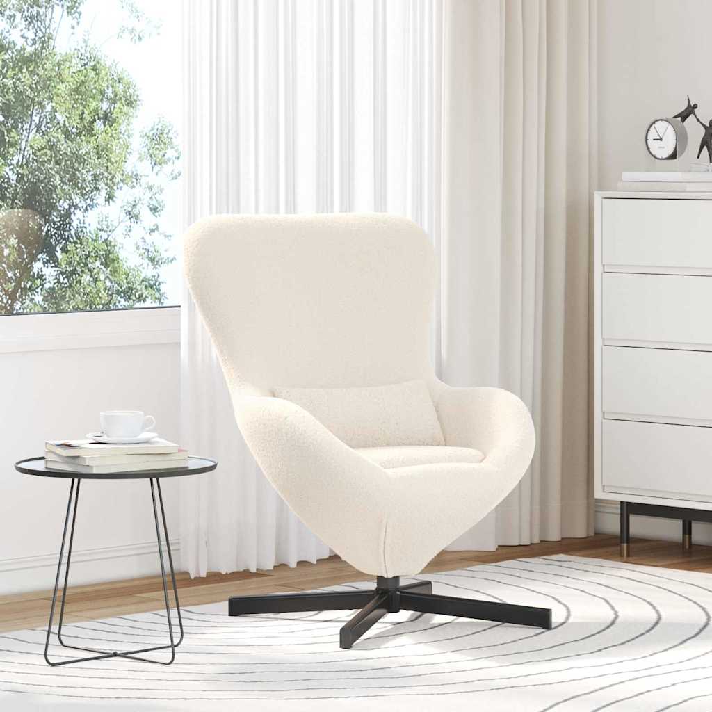 Vidaxl eivormige stoel crème 63 x 73 x 90 cm stof