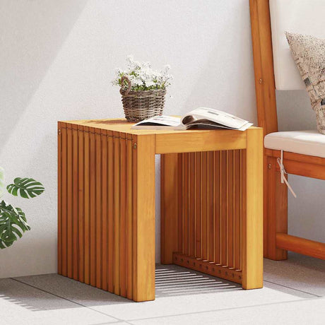 Vidaxl bijzettafel olie naturel 43 x 36 x 40 cm massief teakhout