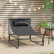 Vidaxl tuinligstoel antraciet 87x74x73 cm staal en textileen