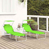 Vidaxl ligstoel 2 st polyester groen