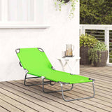 Vidaxl opvouwbare zonnebed groen 188 x 57 x 86,5 cm polyester