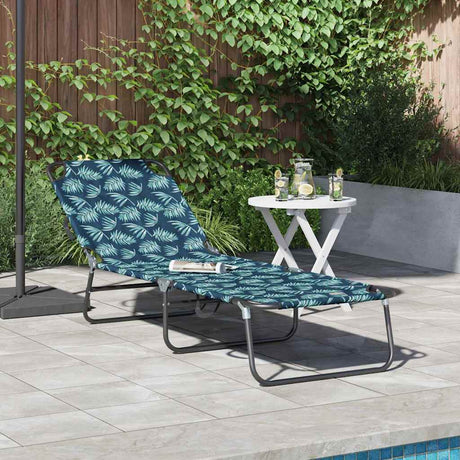 Vidaxl opvouwbare zonnebed multikleur 188 x 57 x 86,5 cm polyester