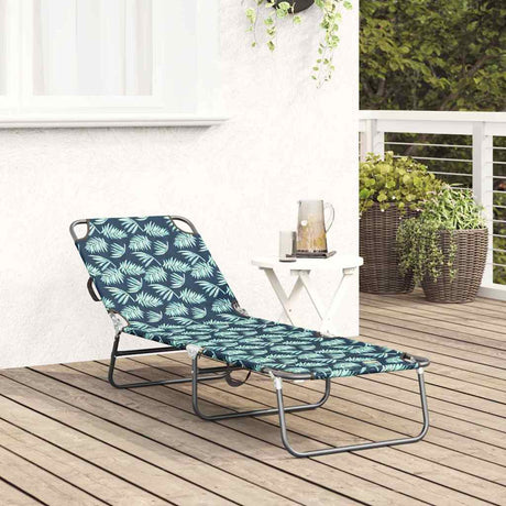 Vidaxl opvouwbare zonnebed multikleur 188 x 57 x 86,5 cm polyester