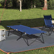 Vidaxl opvouwbaar camping bed blauw 206 x 76 x 74 cm oxford en staal