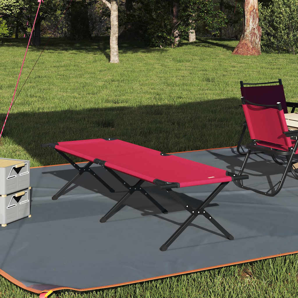 Vidaxl opvouwbaar camping bed rood 193 x 69 x 45 cm oxford stof