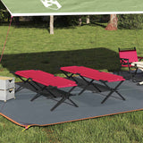 Vidaxl opvouwbaar camping bed 2 st rood 193 x 69 x 45 cm oxford stof