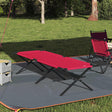 Vidaxl opvouwbaar camping bed rood 210 x 80 x 46 cm oxford stof
