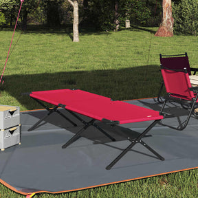 Vidaxl opvouwbaar camping bed rood 210 x 80 x 46 cm oxford stof