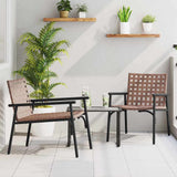 Vidaxl tuinstoel 2 st bruin poly rattan