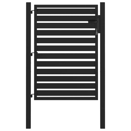 Vidaxl tuinhek afsluitbaar 100x120 cm aluminium zwart