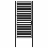 Vidaxl tuinhek afsluitbaar 100x200 cm aluminium zwart
