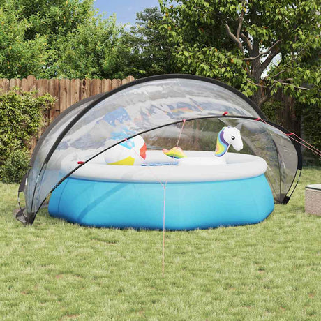 Vidaxl pooldome 405 x 405 x 192 cm pvc doorzichtig