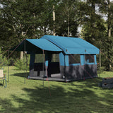 Vidaxl gezinstent met dak met opslag blauw en grijs 324 x 255 x 230 cm