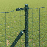 Vidaxl afrasteringspaal 7 pcs groen staal
