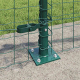 Vidaxl afrasteringspaal 13 pcs groen staal