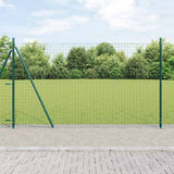 Vidaxl afrasteringspaal 13 pcs groen staal