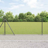 Vidaxl afrasteringspaal 13 pcs grijs staal