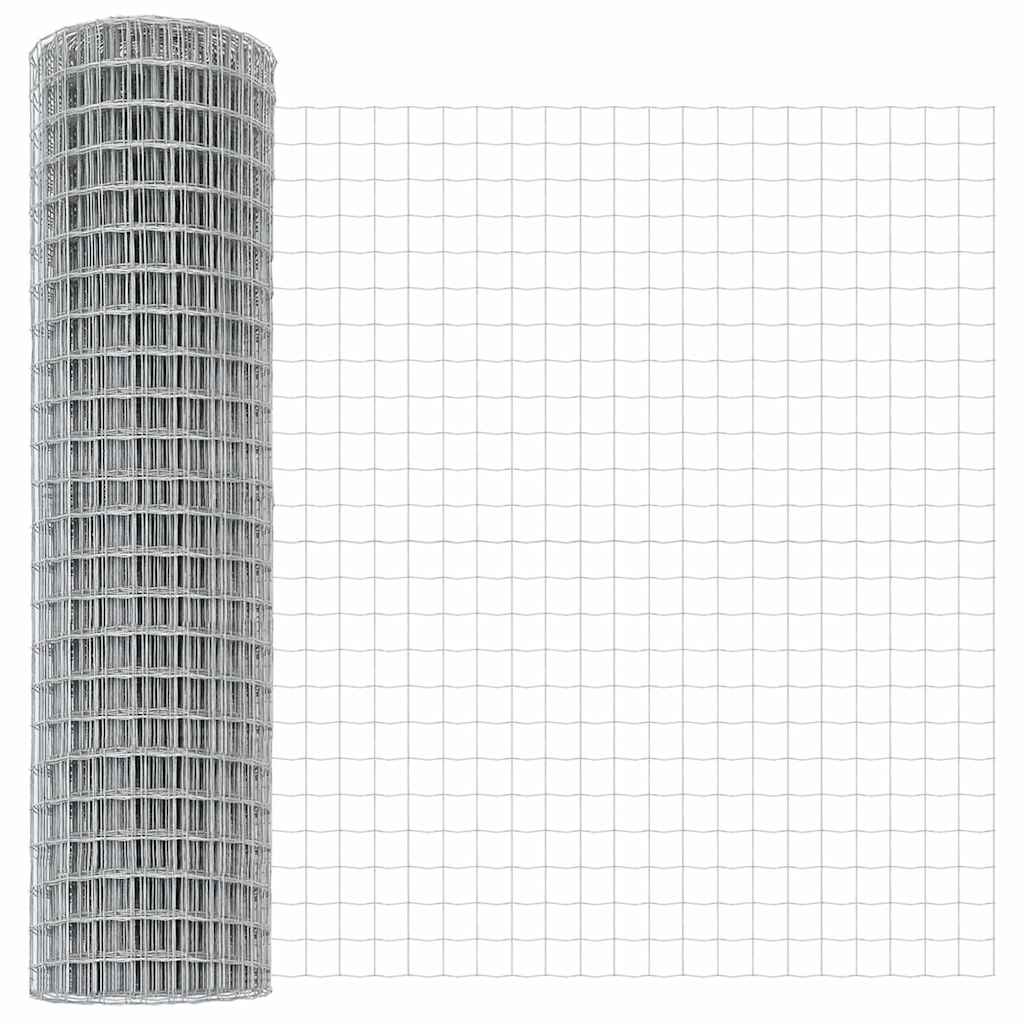 Vidaxl euro hek 1,4 x 10 m pvc-gecoat ijzer