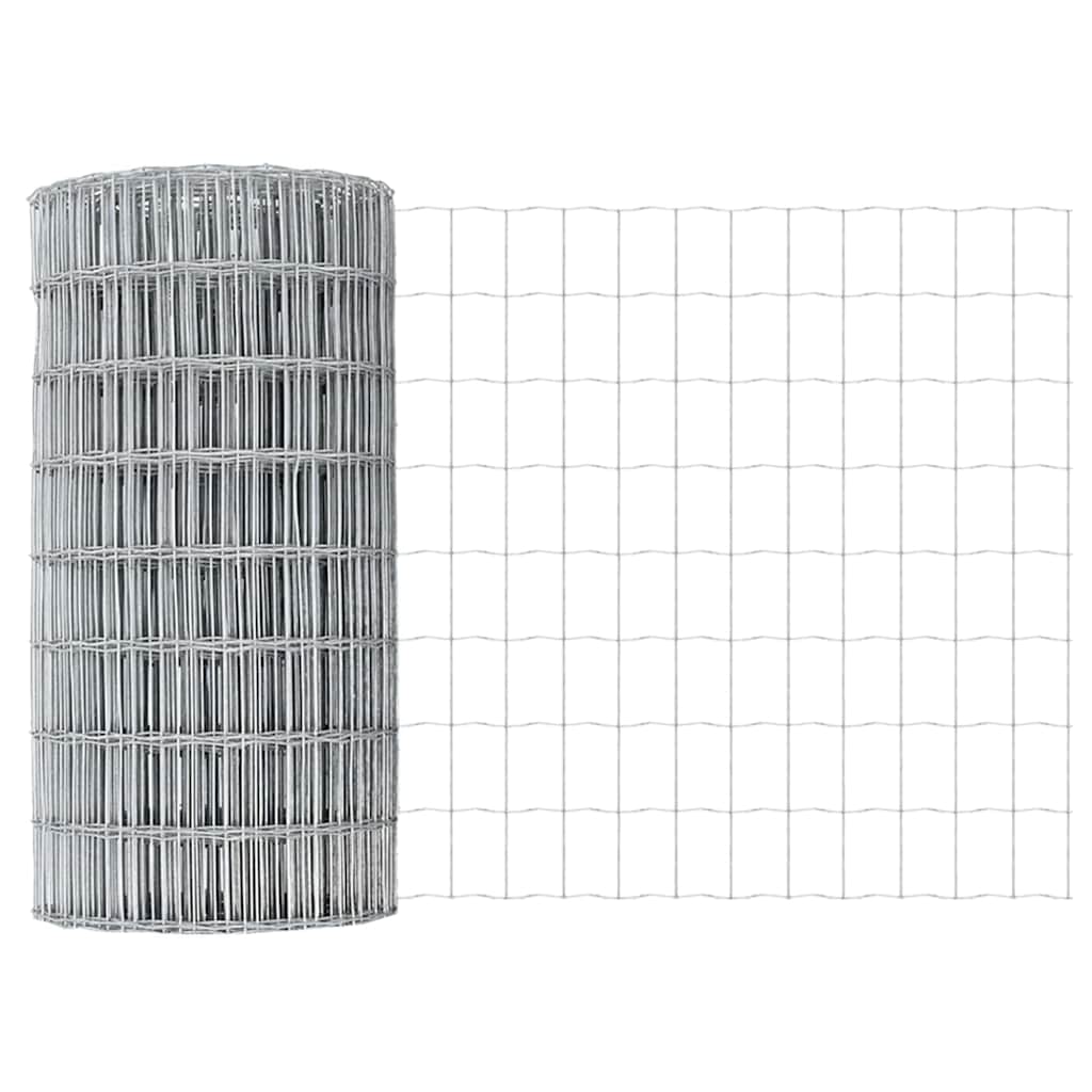 Vidaxl euro hek 0,8 x 25 m pvc-gecoat ijzer