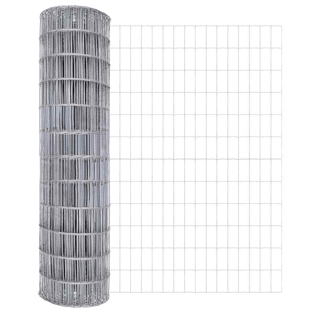Vidaxl euro hek 1,2 x 25 m pvc-gecoat ijzer