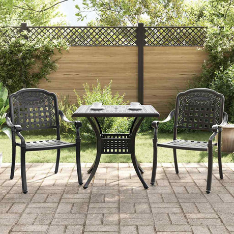 Vidaxl tuinset 3 st zwart gegoten aluminium