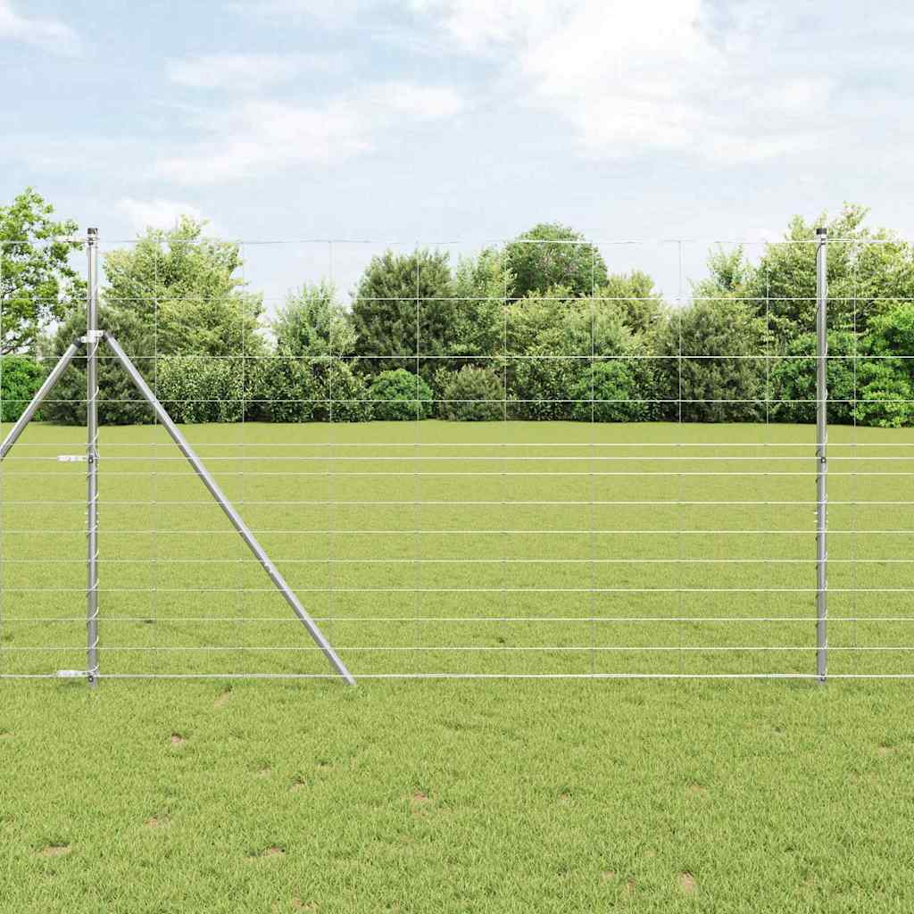 Vidaxl weidehekwerk zilver 25 x 1,5 m gegalvaniseerd staal