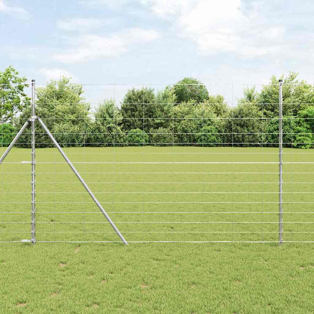 Vidaxl weidehekwerk zilver 50 x 1,6 m gegalvaniseerd staal