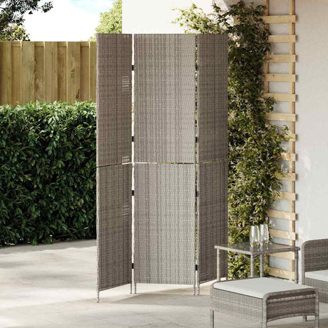 Vidaxl kamerverdeler grijs 146 x 180 cm poly rattan