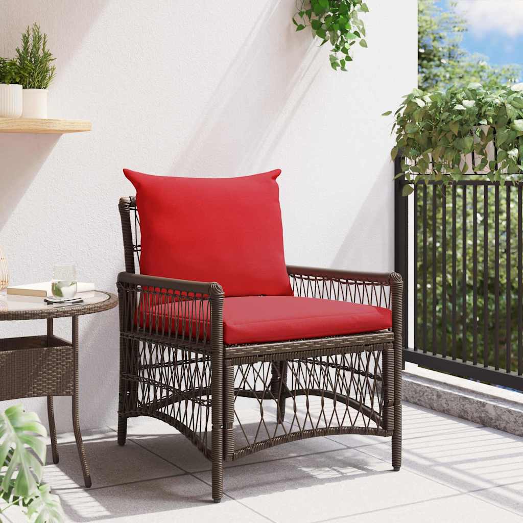 Vidaxl tuinstoel bruin poly rattan
