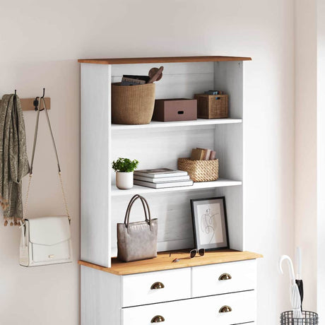 Vidaxl hutch askim 91 x 30 x 104 cm massief grenenhout