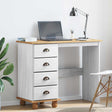 Vidaxl schrijfbureau askim wit 95 x 40 x 75 cm massief grenenhout