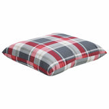 Vidaxl bankkussens 4 stuks rood geruit patroon 50x50 cm stof