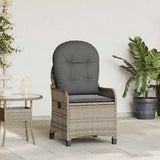 Vidaxl ligstoel grijs poly rattan