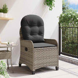 Vidaxl ligstoel grijs poly rattan