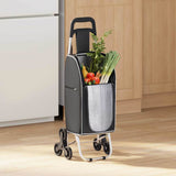Vidaxl winkel trolley zwart 39,5 x 33 x 93 cm oxford stof