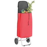 Vidaxl winkel trolley rood 35 x 28 x 92 cm oxford stof