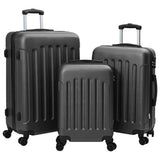 Vidaxl koffer met slot 3 pcs donkergrijs 50 x 31 x 78 cm abs kunststof