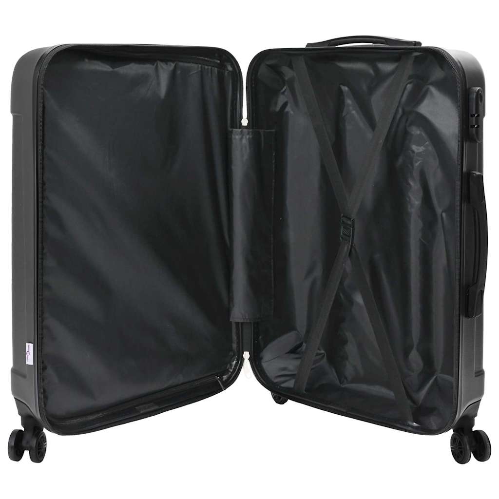 Vidaxl koffer met slot 3 pcs donkergrijs 50 x 31 x 78 cm abs kunststof