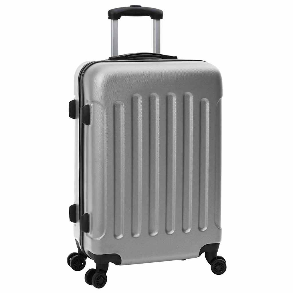 Vidaxl koffer met slot 3 pcs zilver 50 x 31 x 78 cm abs kunststof