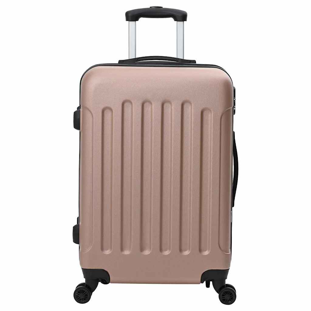 Vidaxl koffer met slot 3 pcs rose gold 50 x 31 x 78 cm abs kunststof