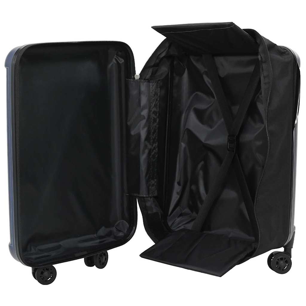Vidaxl koffer met slot donkerblauw 34 x 23 x 55.5 cm abs kunststof