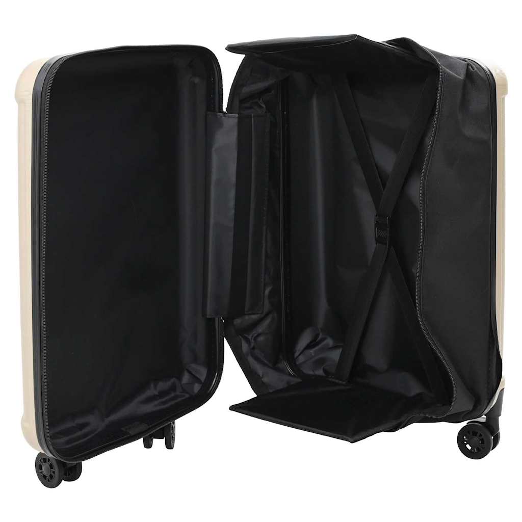 Vidaxl koffer met slot champagne 50 x 30 x 76 cm abs kunststof