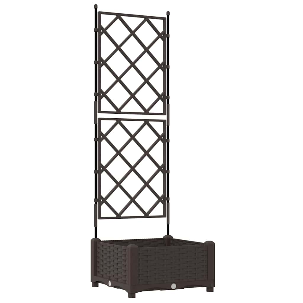 Vidaxl tuin bloempot bruin 40 x 40 x 125,5 cm staal