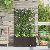 Vidaxl tuin bloempot 2 pcs bruin 80 x 40 x 143 cm staal