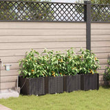Vidaxl tuin bloempot 4 pcs bruin staal