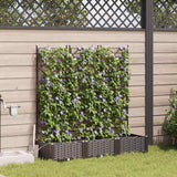Vidaxl tuin bloempot 3 pcs bruin staal