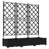 Vidaxl tuin bloempot 3 pcs zwart 120 x 40 x 125,5 cm staal